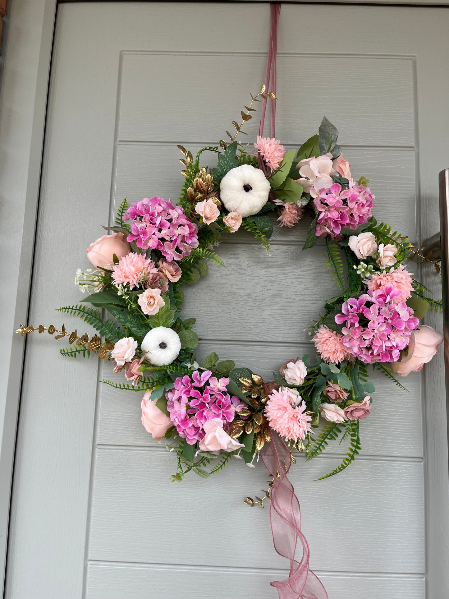 Autumn collection artificial floral wreath
