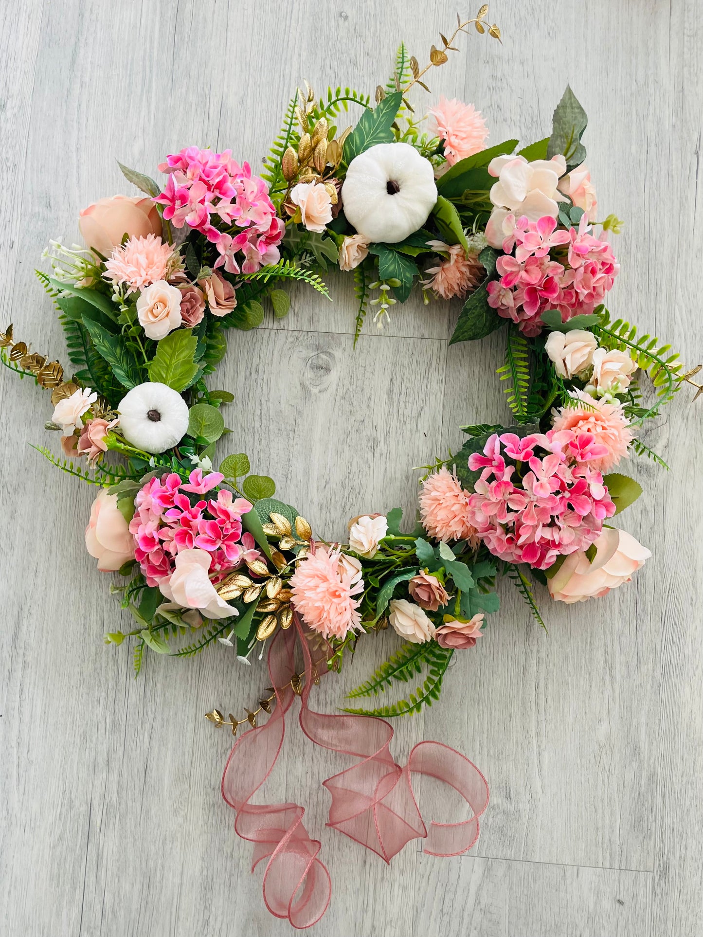 Autumn collection artificial floral wreath