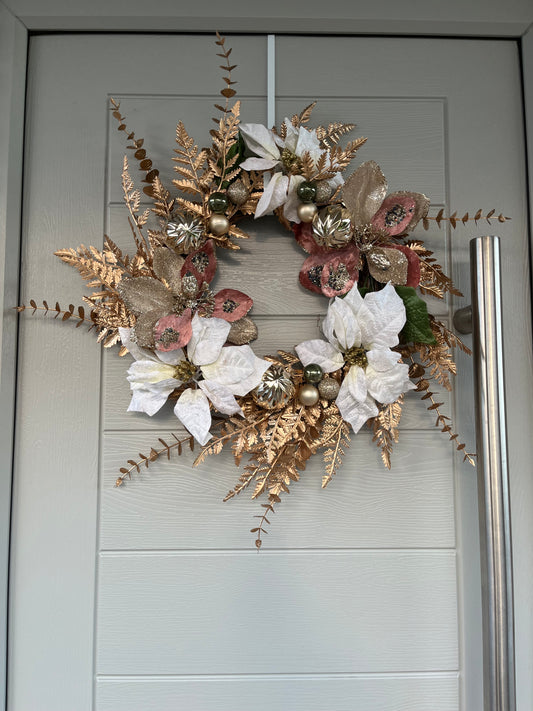 Christmas artificial floral wreath