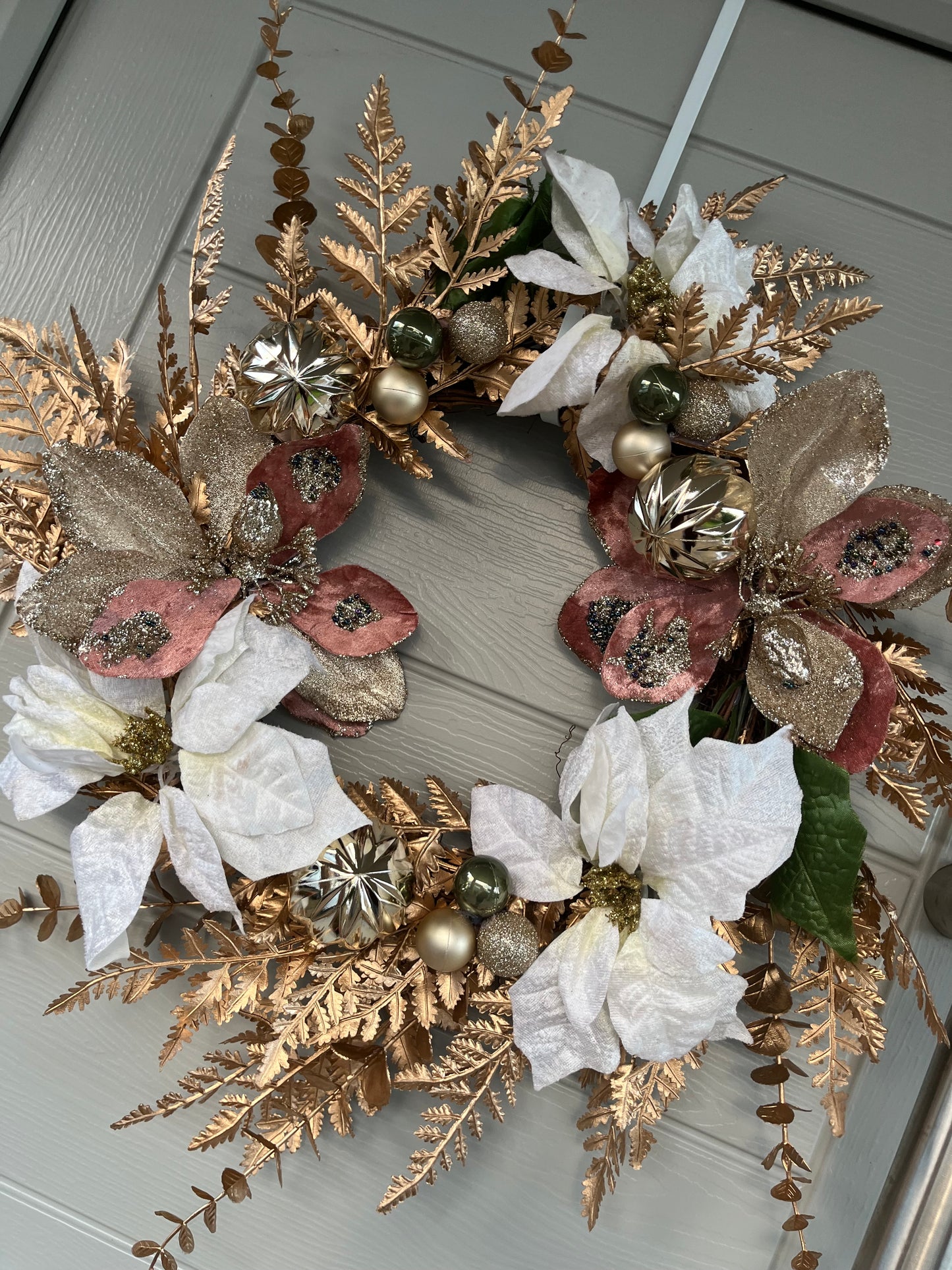 Christmas artificial floral wreath