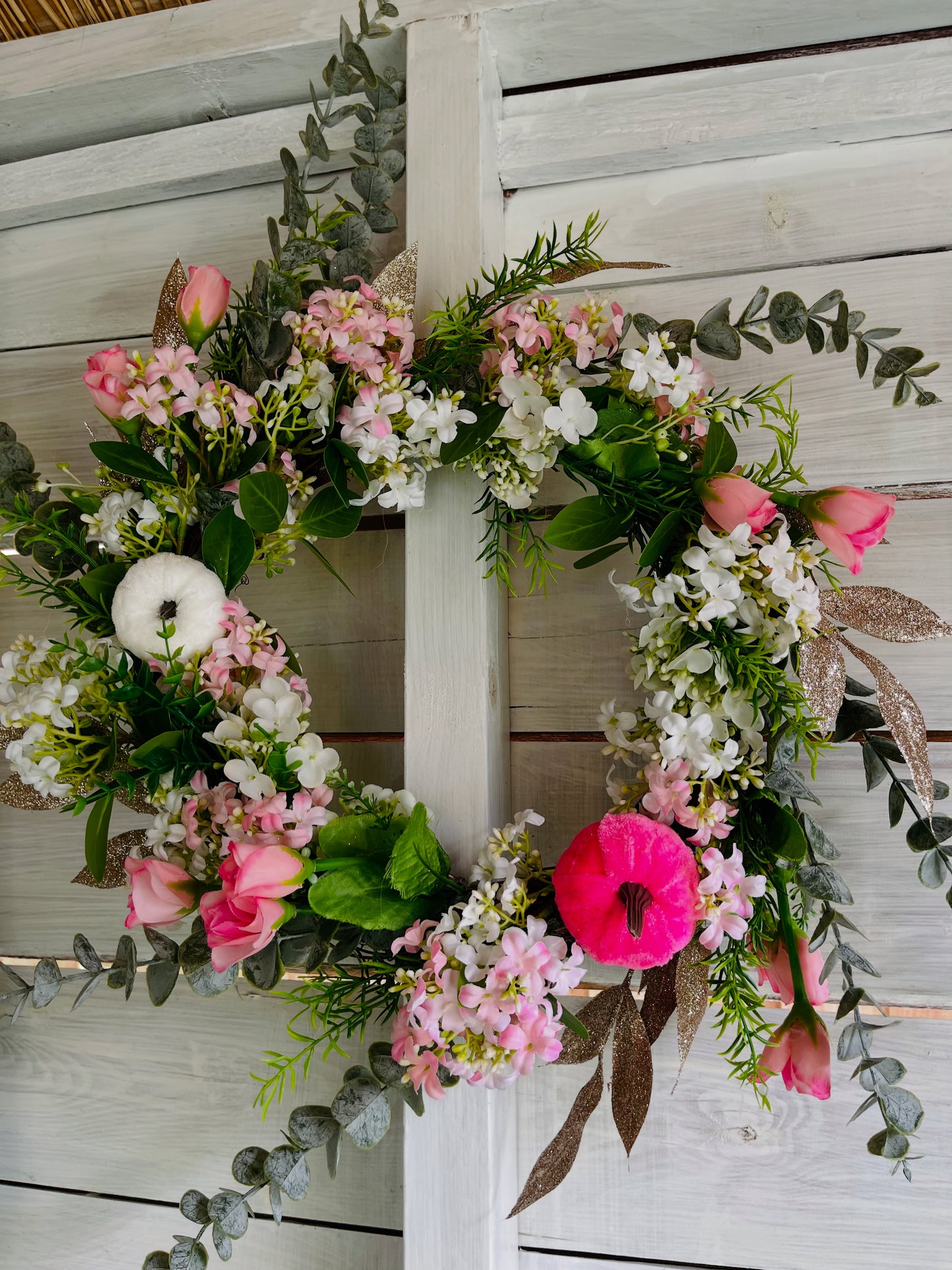 Artificial floral Autumn wreath