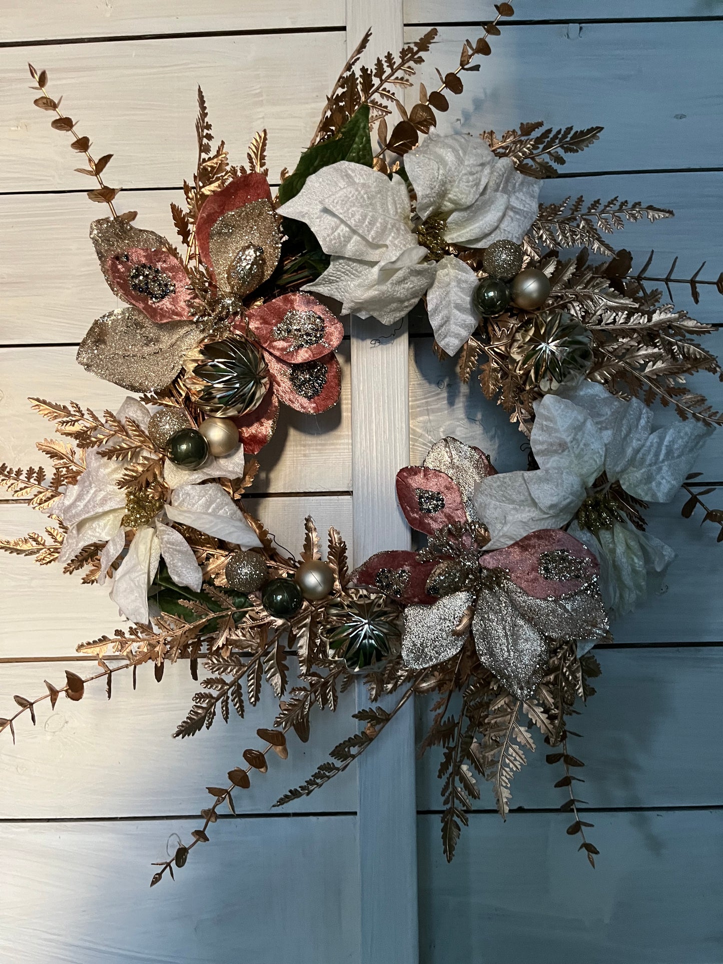 Christmas artificial floral wreath