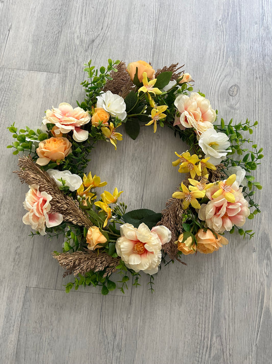 Autumn collection artificial floral wreath