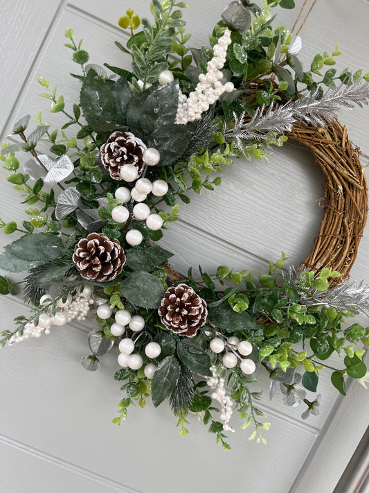 Christmas artificial floral wreath