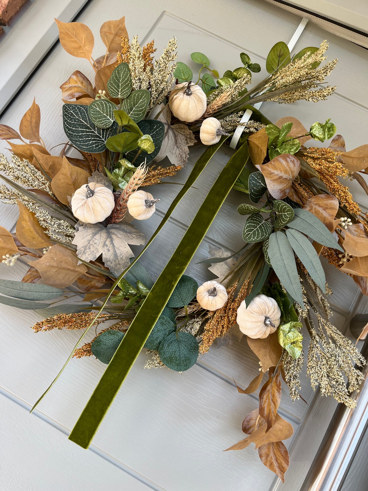 Autumn artificial floral wreath